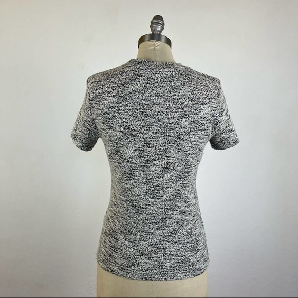 Free People Grey Tweed Boucle High Neck Crop Top - Picture 5 of 7